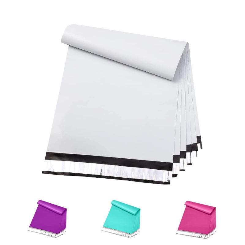 Metronic 6x9 Poly Mailer Envelopes 100 Pack Shipping Bags with Self Adhesive, Waterproof and Tear-Proof Postal Bags in White - Image 1